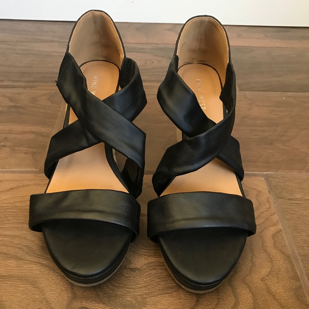Nine West Black Wedges